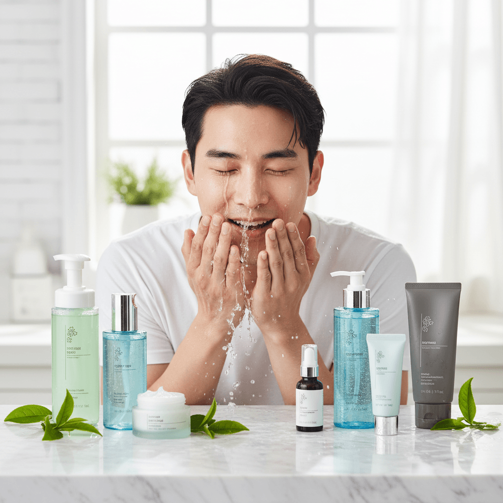 Best Korean Skincare Routine for Men's Oily & Acne-Prone Skin
