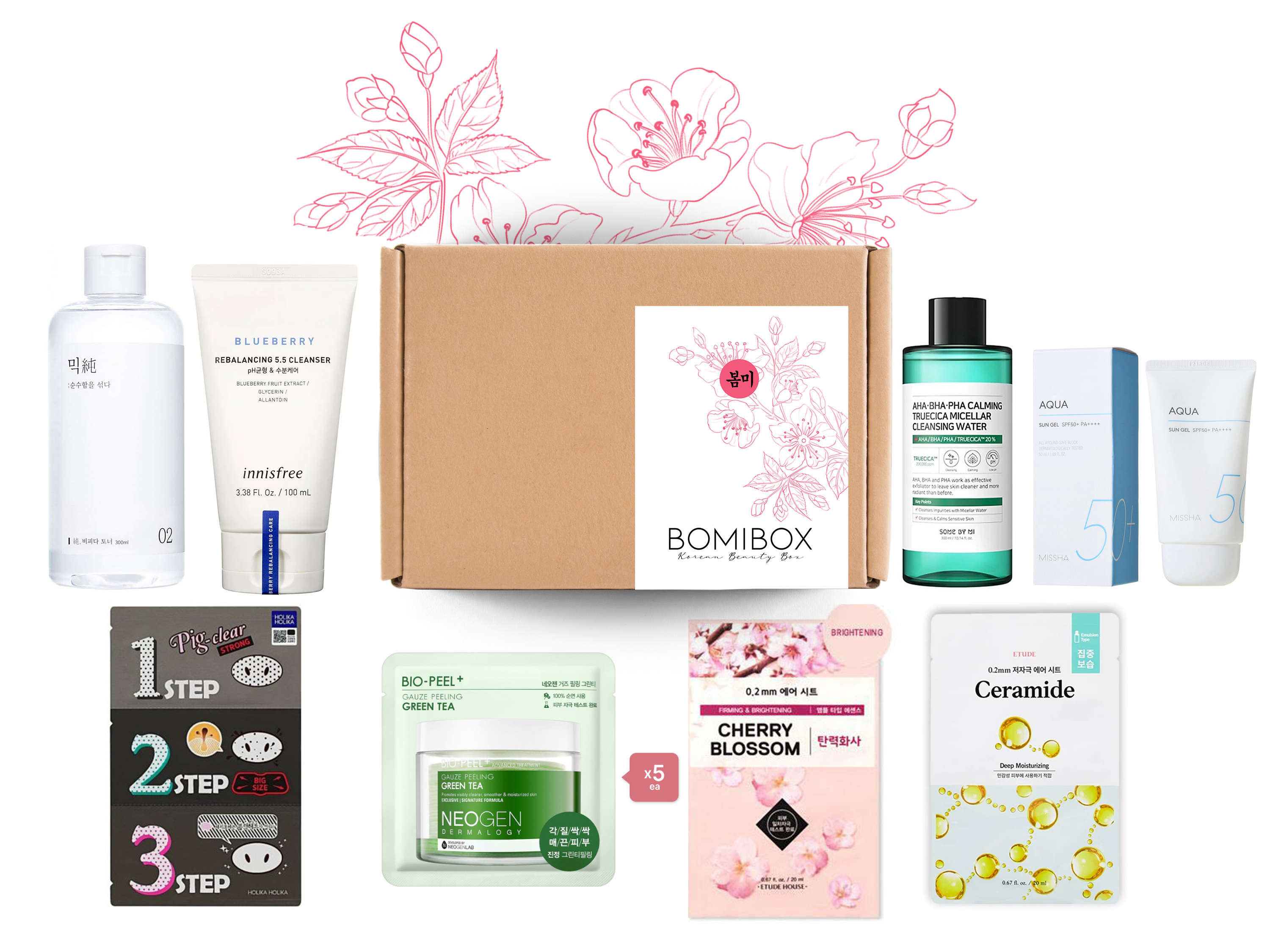 Past Boxes-Bomibox Hydrate 2022 - Korean Beauty Box Monthly Korean Skincare Subscription