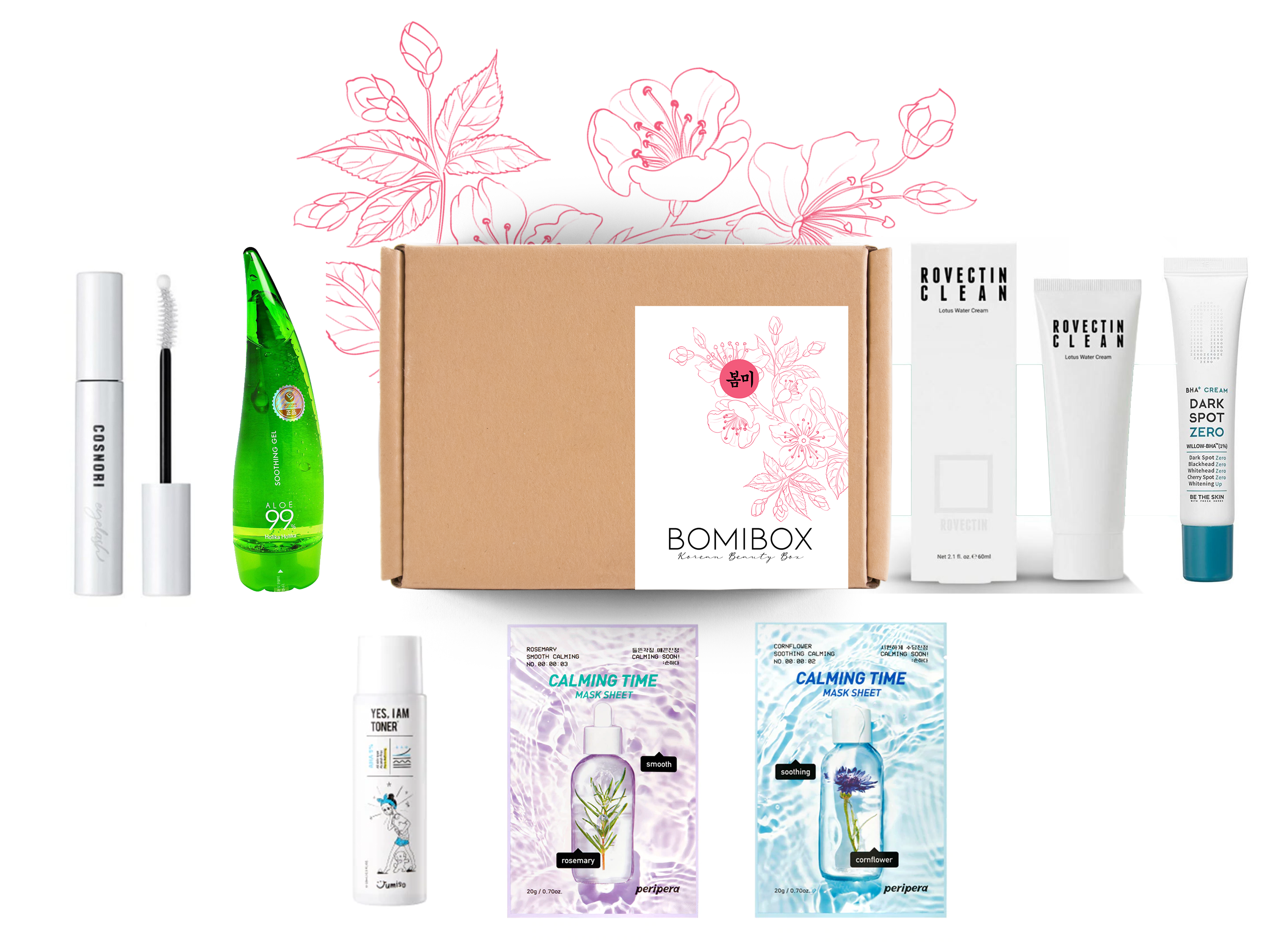 Past Boxes-Bomibox Clean April Rain - Korean Beauty Box Monthly Korean Skincare Subscription