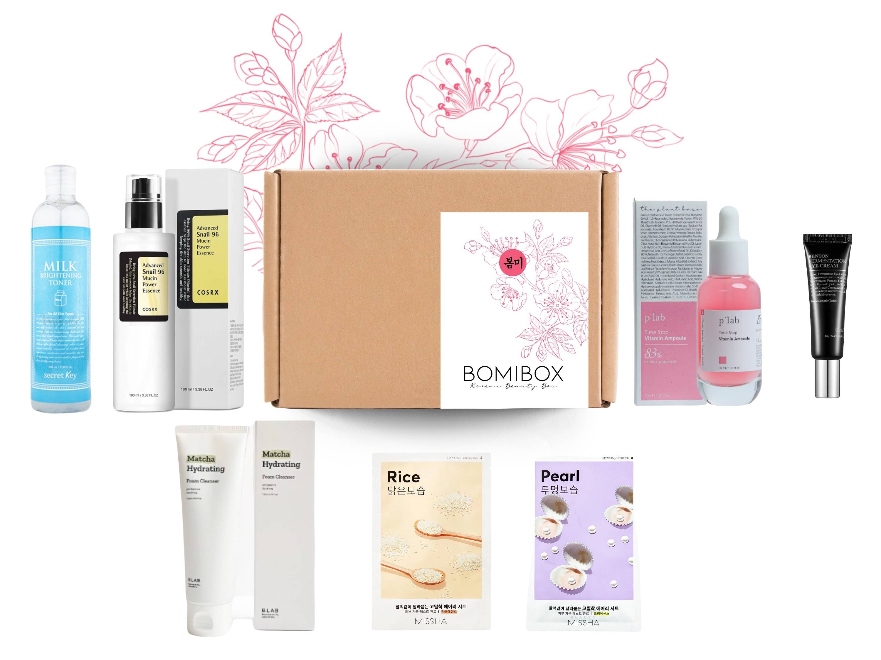 Past Boxes-BomiBox Fall Rituals Glow 2023 - Korean Beauty Box Monthly Korean Skincare Subscription
