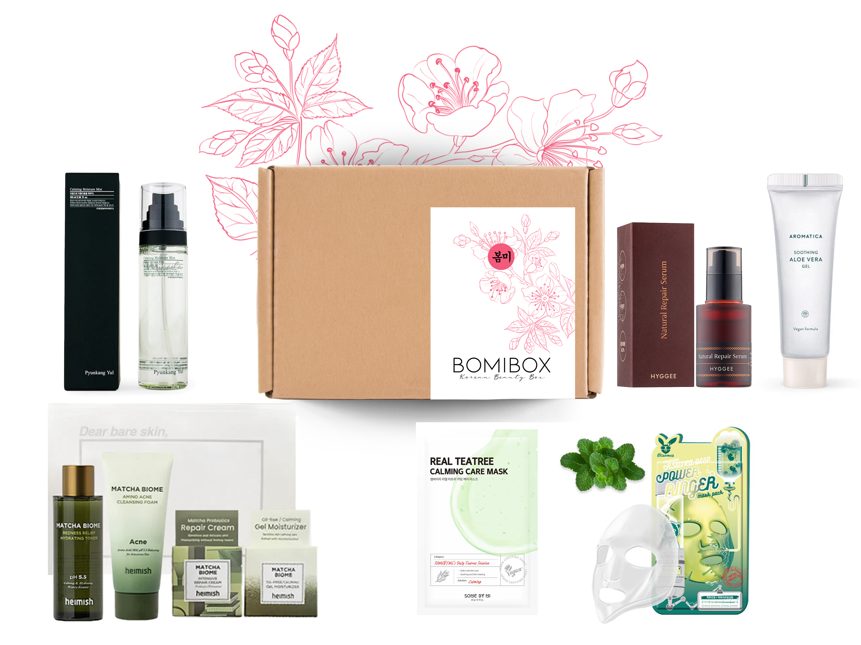 Past Boxes-BOMIBOX Aloe 2023 - Korean Beauty Box Monthly Korean Skincare Subscription